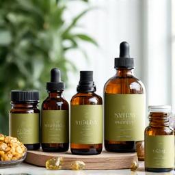 Vitamíny a doplňky stravy na stole